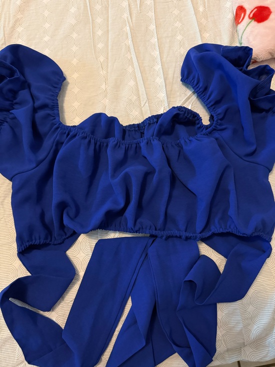 SHEIN Tops - SHEIN Royal Blue Elastic Waist Top
